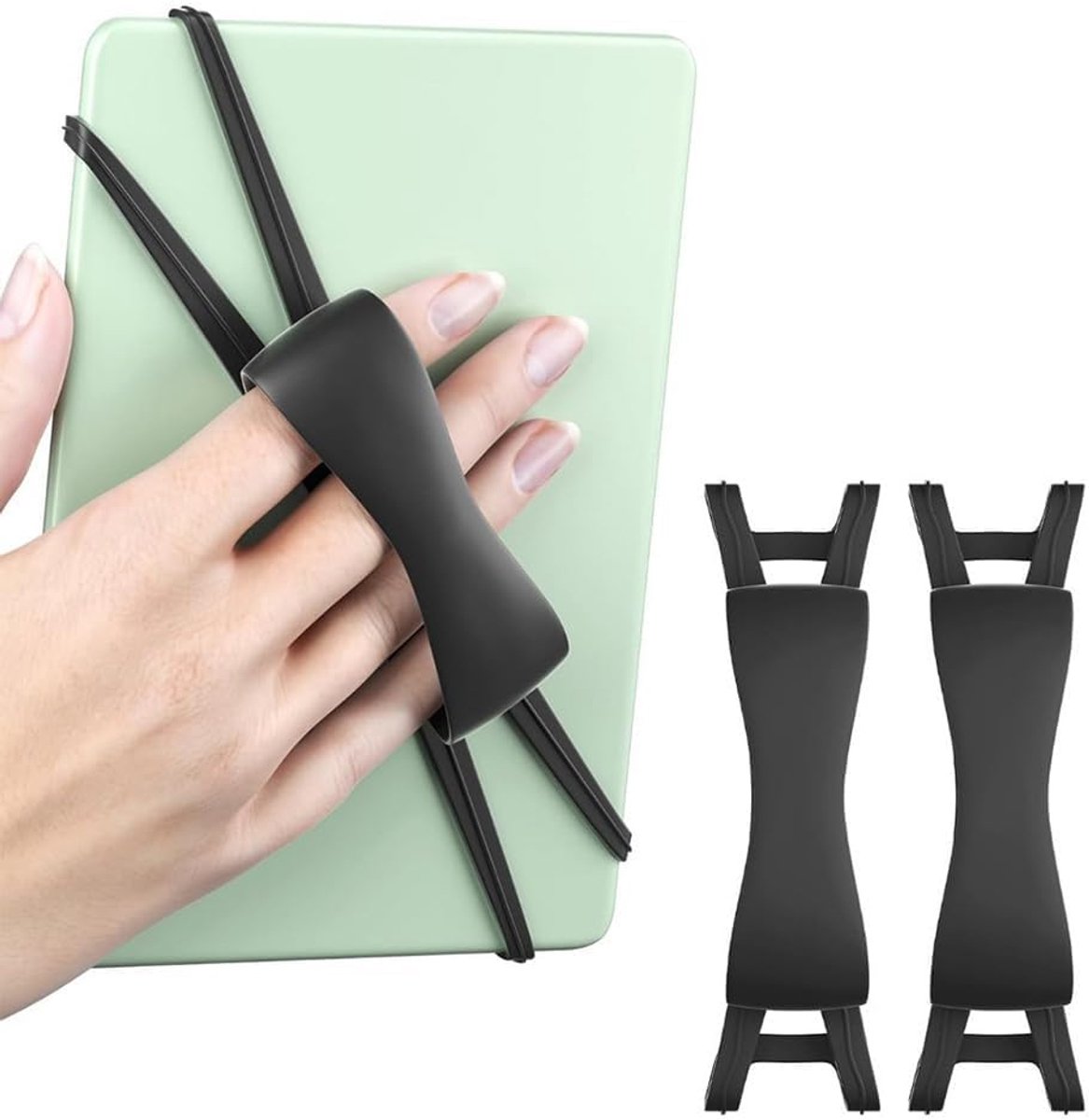 2 Stuks Tablet Handgreep Handstrap Universele Vingerlus Anti Val Grip Strap Voor e Reader Tablet Handhouder Eenhands Bediening Veilige Draagriem Accessoire