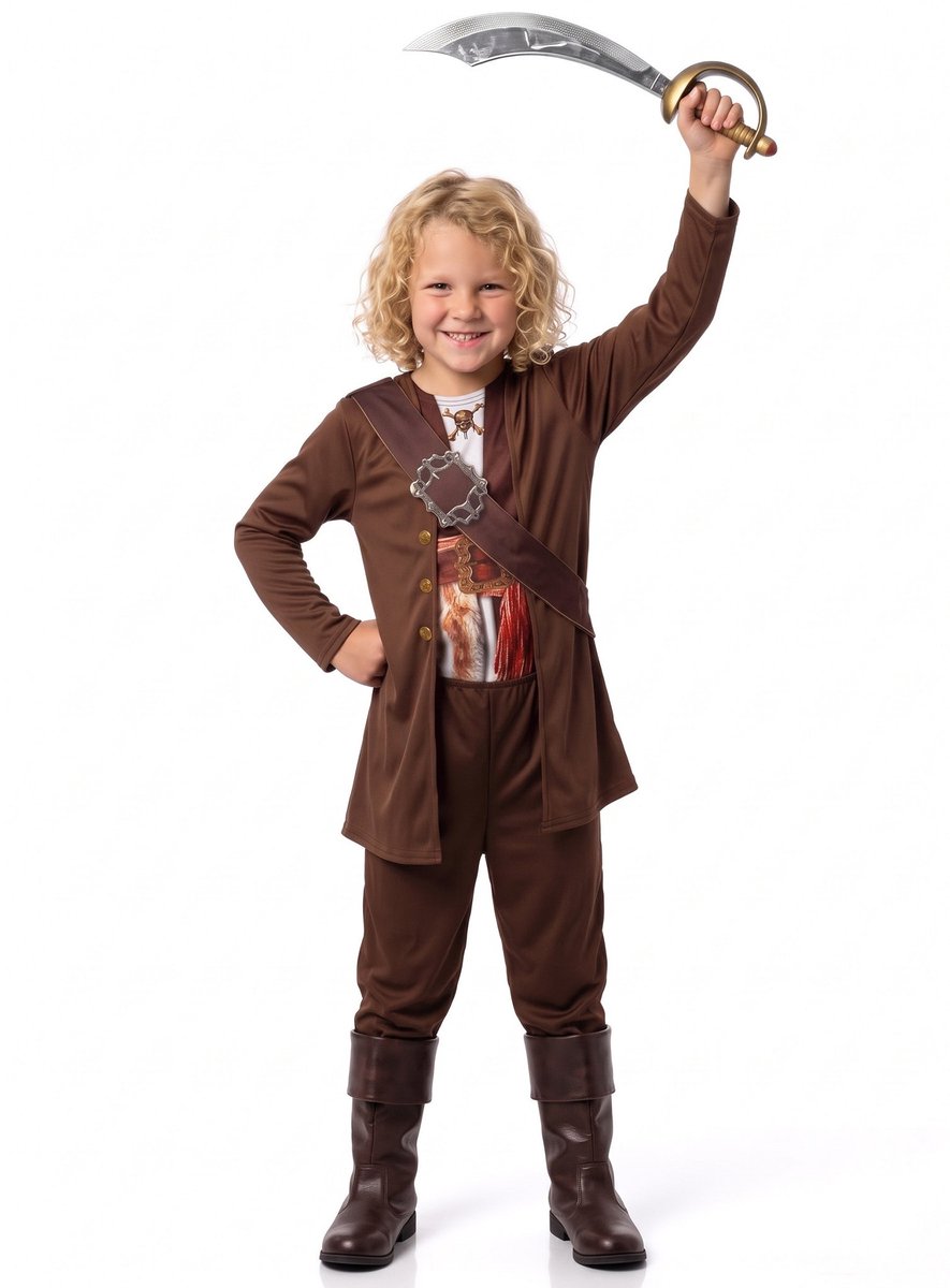 Jack Sparrow - Pirates of the Caribbean kostuum voor kinderen - Verkleedkleding - 128/140