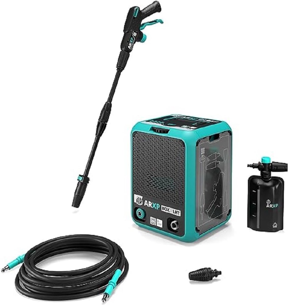 SnelShoppen - Hogedrukreiniger ARXP BOX3 150LHT, Compact, 1900 W, 150 bar, 460 l/u, Ideaal voor Tuin, Auto, Terras, Schoonmaken, Krachtige Waterdruk