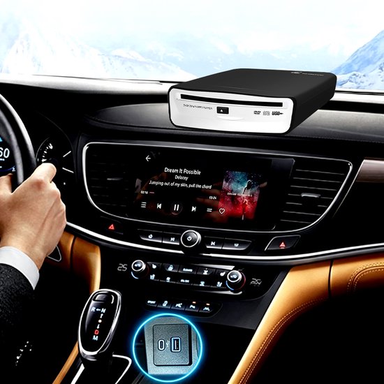 Universele auto-cd-speler - Ondersteunt lossless audioweergave via USB-interface, cd-sleuf, FM-zender en AUX-uitgang - USB naar Type-C-connector - 3,5 mm tweekanaalsuitgang - SX-2800A - SX-1000 - Zwart — afbeelding 3