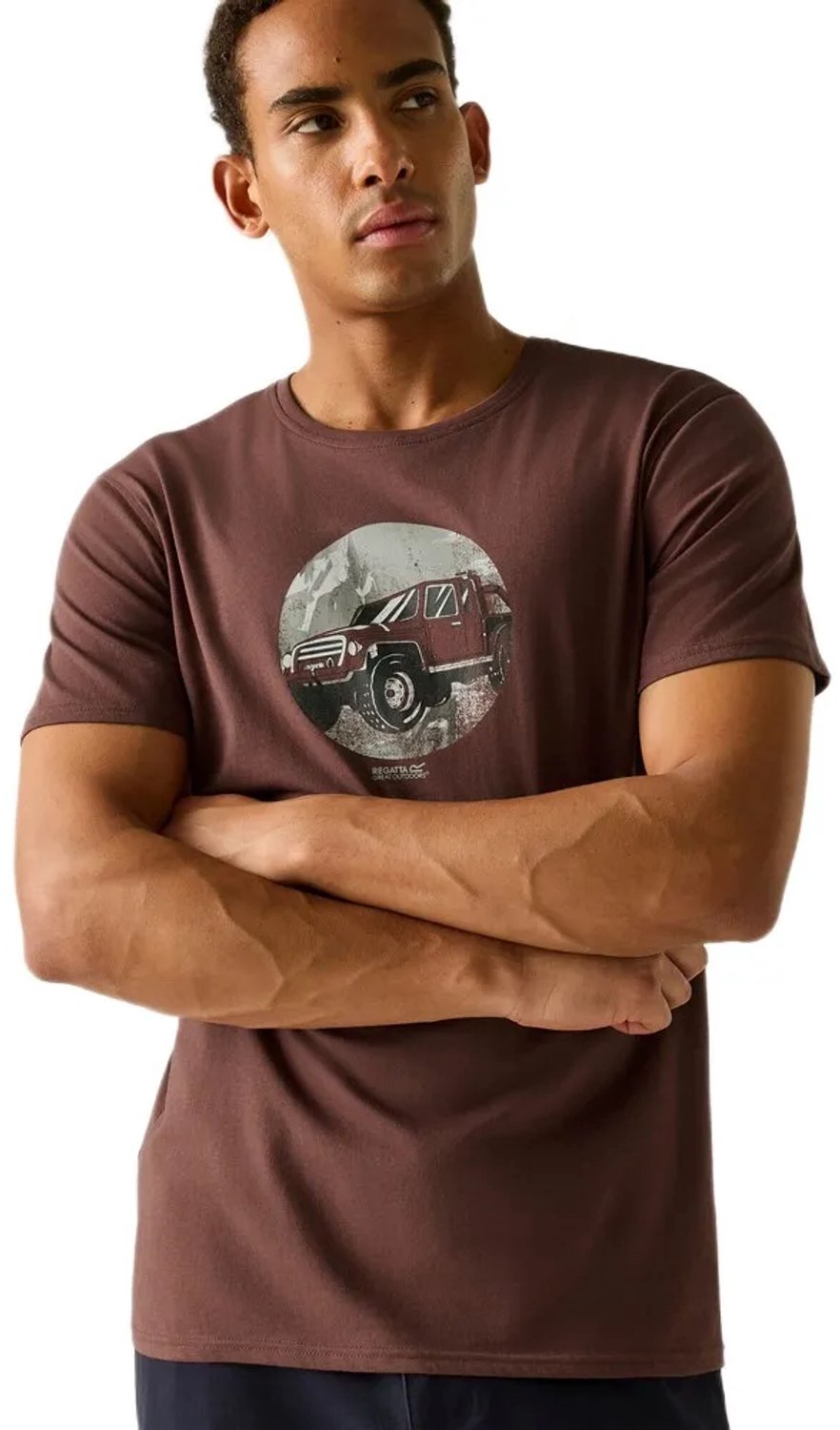 Regatta Cline Ix T-shirt Met Korte Mouwen Man Dark Cherry Jeep