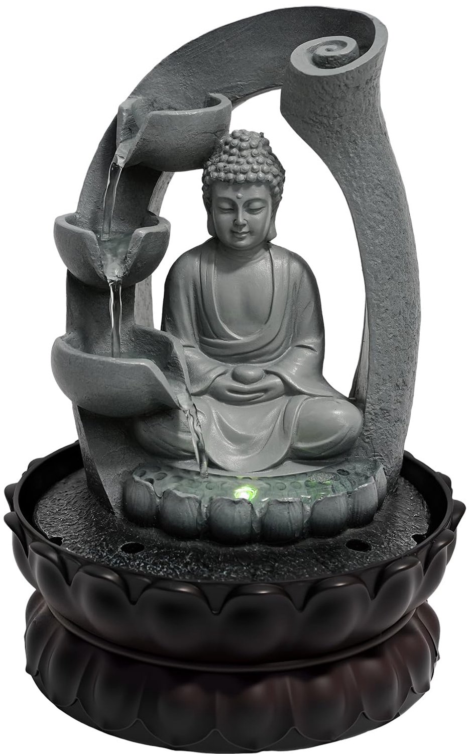 Feng Shui Boeddha Tafelfontein met LED Licht