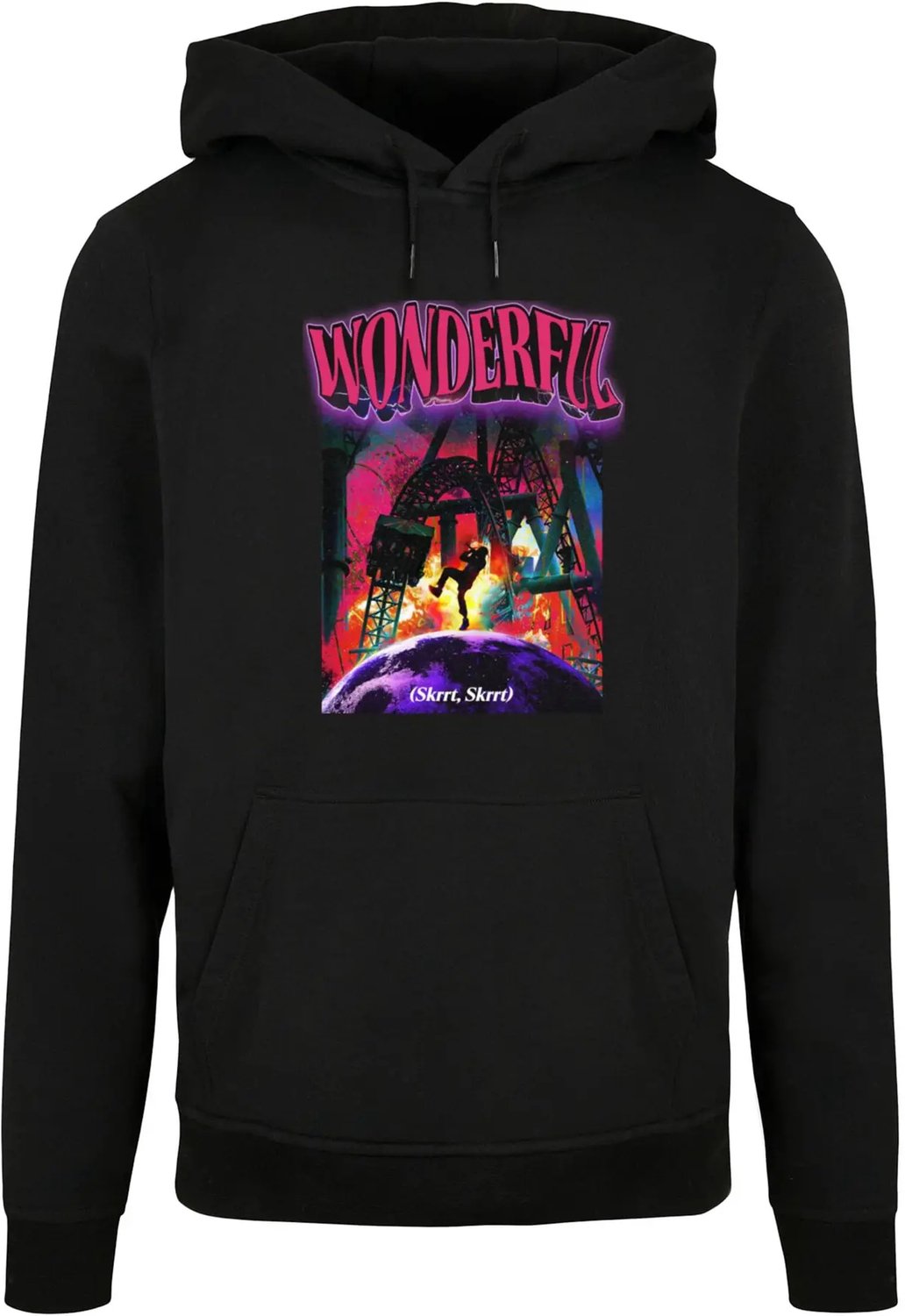 Hoodie Mister Tee Wonderful Basic Zwart