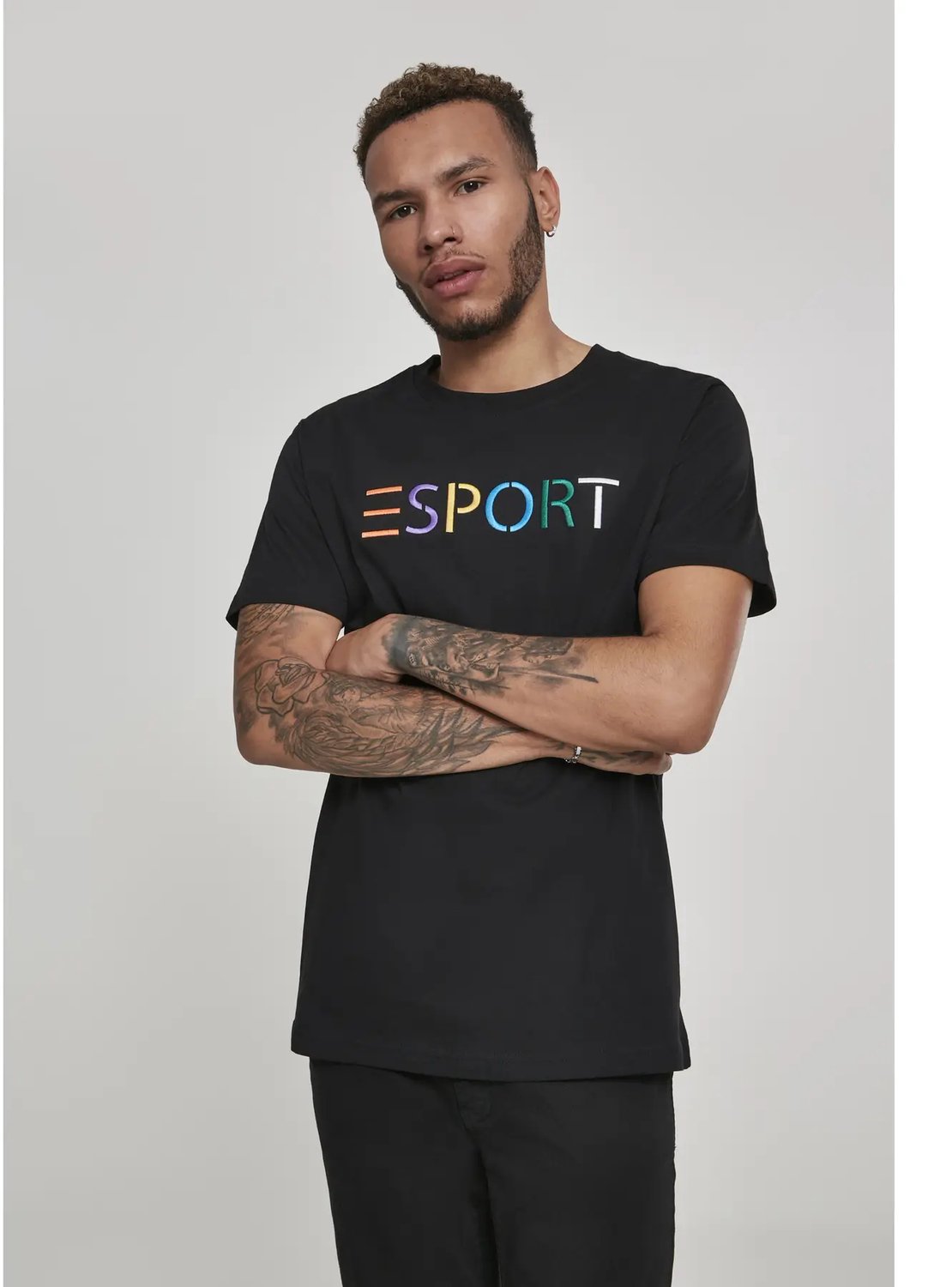 T-shirt Mister Tee eport Zwart