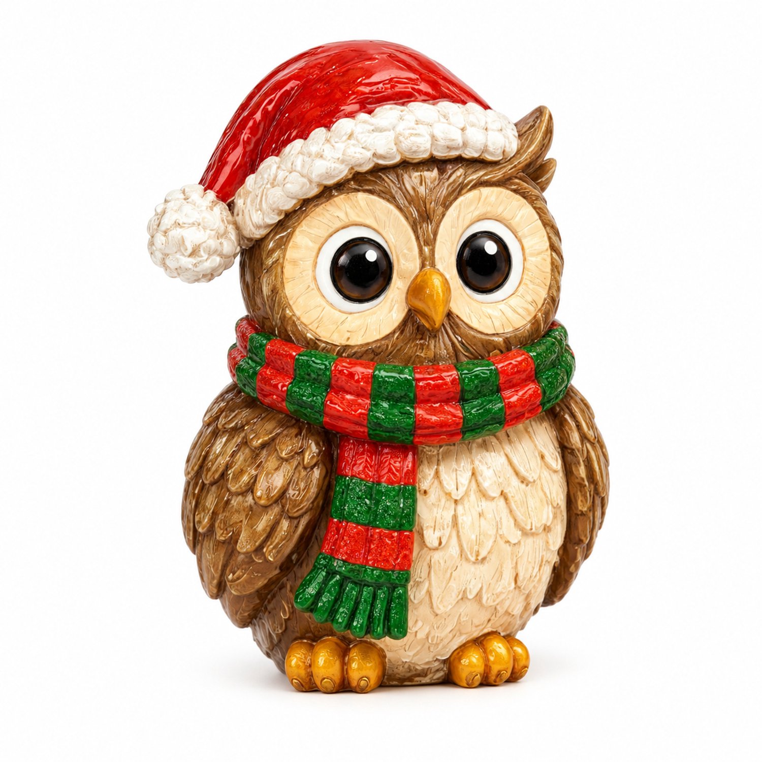 SWGOTA Kerst-adventskalender met 24 platte acrylfiguren - Uilen met kerstmotieven in bedrukte kalenderdoos Multicolor