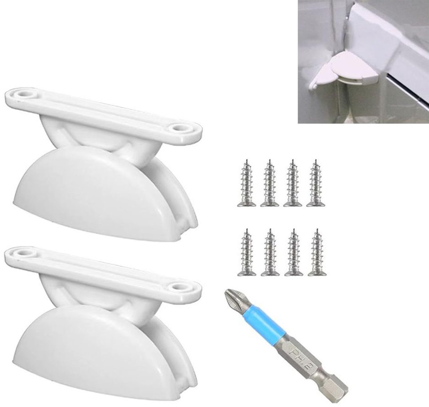 Caravan Deurslot en Stopper Set van 2