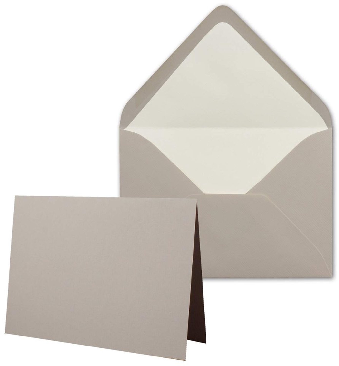 Wenskaarten met Lined Enveloppen - 50 Stuks B6 Taupe