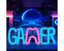 Neonlamp Gamer-Multi - LED Neonlicht Gaming - Acryl Materiaal - Wanddecoratie - USB Voeding