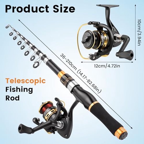 Telescopische Visshengel voor Kinderen met Accessoires — afbeelding 2