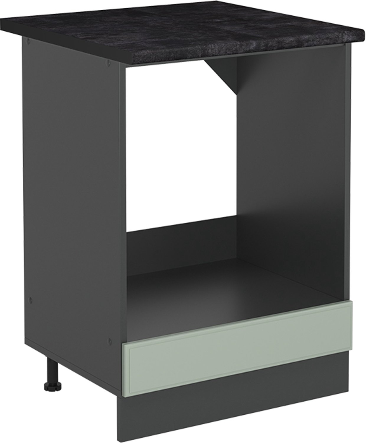 Vicco Ovenombouwkast R-Line, Mint landelijk/Antraciet, 60 cm antraciet werkblad