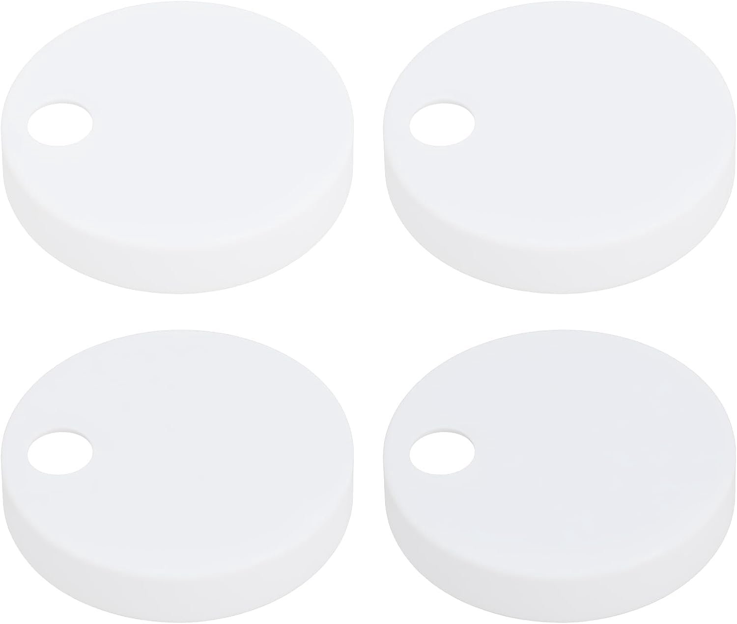 Toilet bolt decoratieve cover cap 45x8mm - kunststof - slijtvast en corrosiebestendig - 4 stuks - Thijox