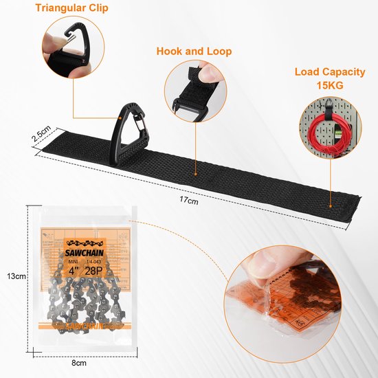 Mini-kettingzaag Kettingen 4 Stuks - Compatibel met Stihl GTA 26 - 4 Inch (10 cm) - 1/4 Inch LP - 1,1 mm Dikte - 28 Aandrijfschakels - Zaagketting — afbeelding 5