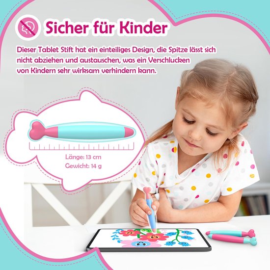 Set van 3 Stylus Pennen voor Kinderen met Zachte Rubberpunten — afbeelding 3