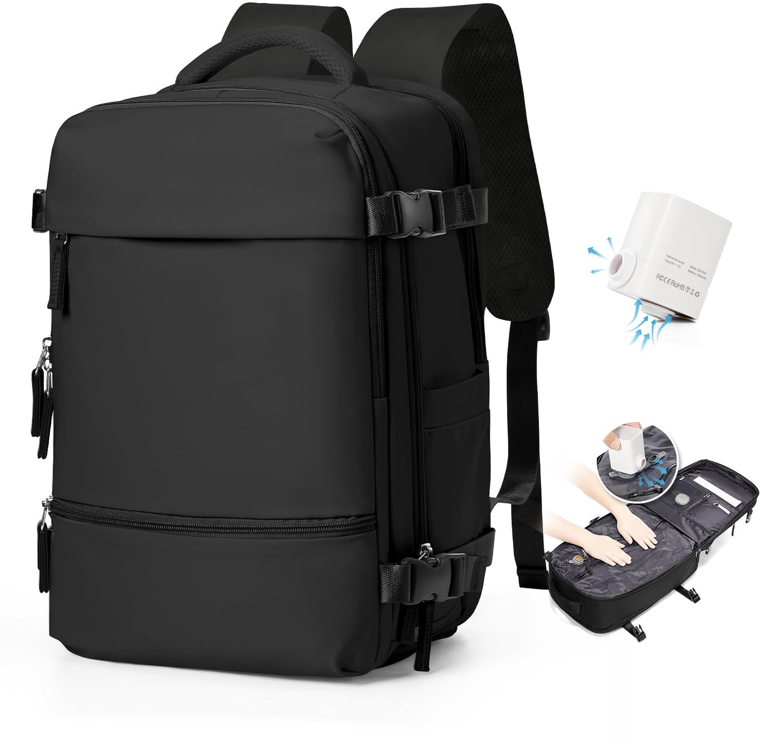Vacuum Backpack - Handbagage Rugzak 40x30x20 voor Ryanair Reizen