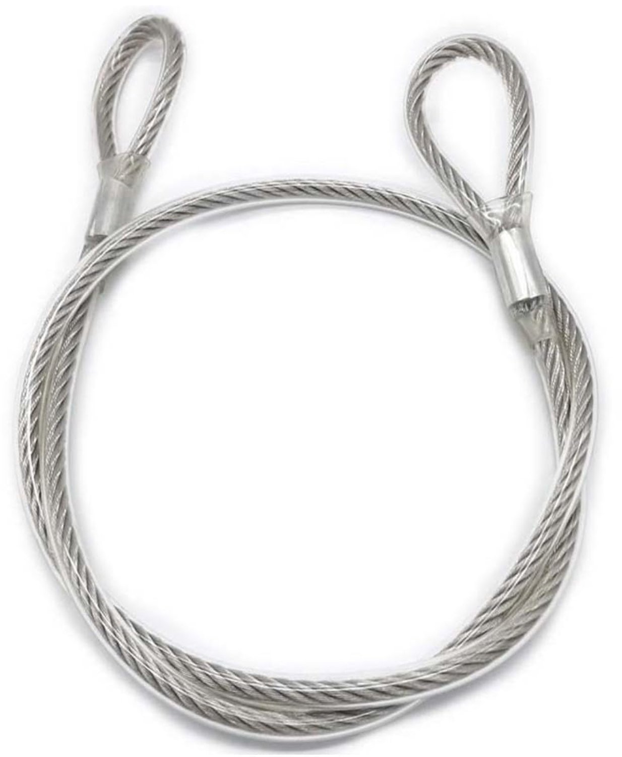 Veiligheidskabel van Staal met Oogjes - 4 mm x 5 m