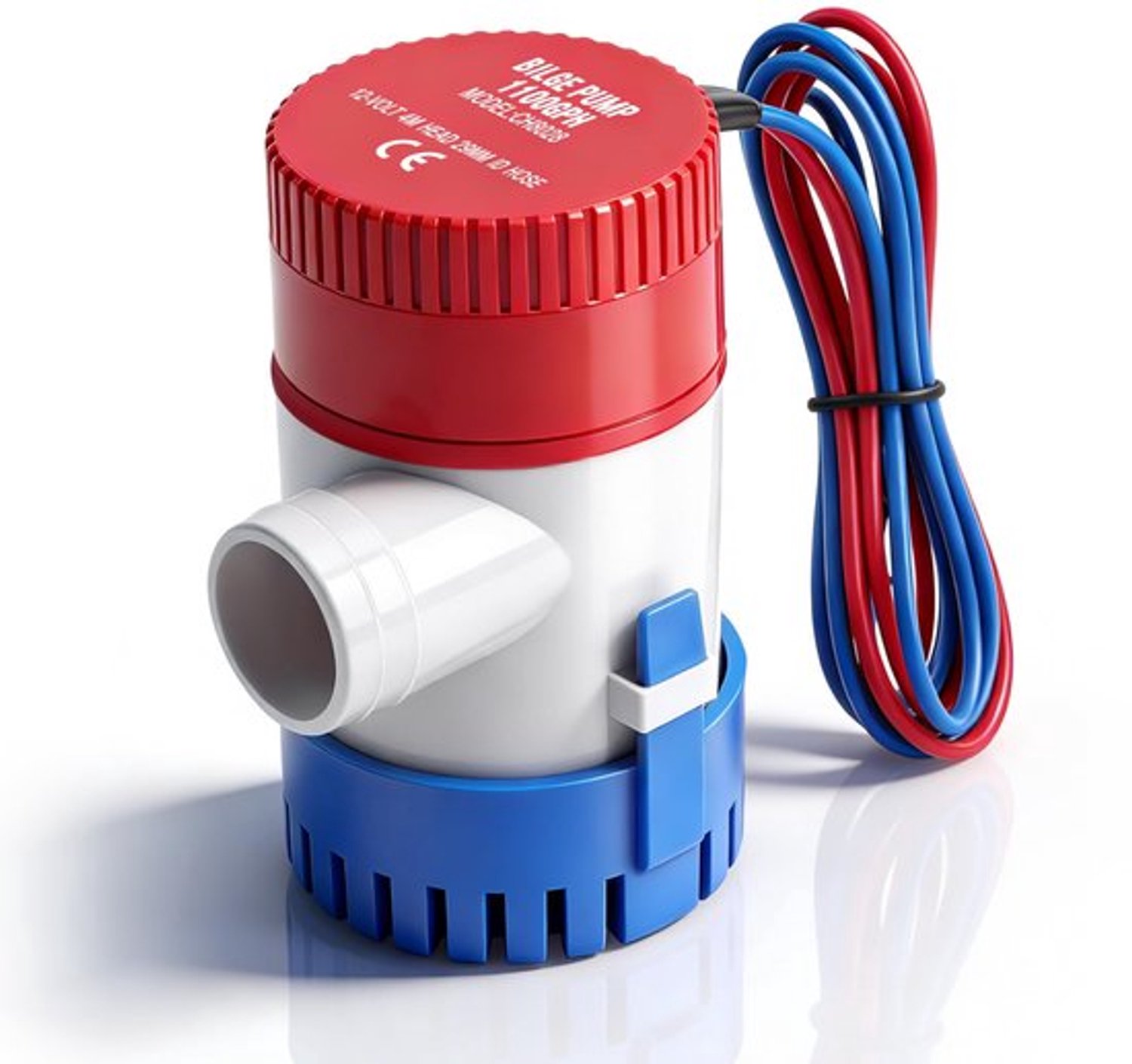 12V 1100 GPH bootpomp, lenspomp, 29 mm (1-1/8") lenspompslang, dompelpomp voor boten, geluidsarm, waterpomp voor boten en jachten