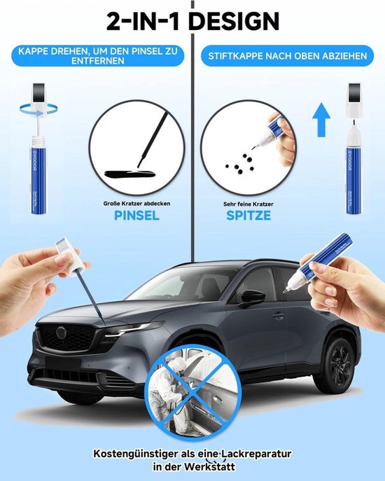Touch Up Pen voor Tesla in Meteor Gray Pearl — afbeelding 5