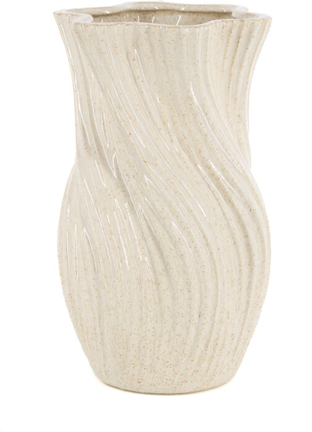 Aardewerk vaas Nira S beige