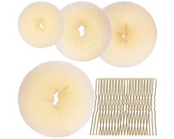 24-delige Donut-Knotset - Inclusief U-vormige Spelden - Beige