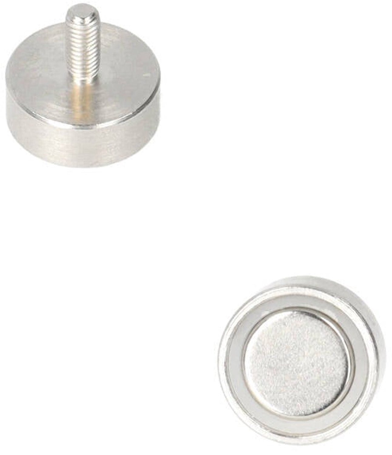 Neodymium Potmagneet Ø13 x 5 mm N40 NiCuNi draadstift M3 – 8 stuks