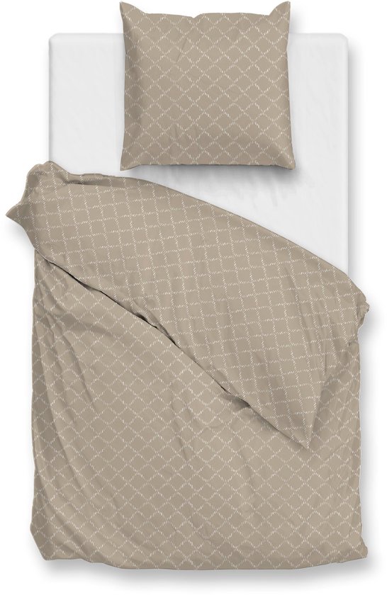 Zohome Linea-di-Satinado Dekbedovertrek - 100% Katoen-Satijn - 240x220 - Beige van Merkloos — afbeelding 5