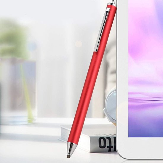 Stylus pen voor touchscreen - universele touchscreenpen - rood - beschermt tegen vingerafdrukken - ServiceTopper — afbeelding 5