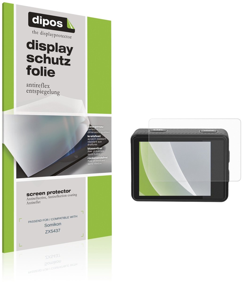 dipos – 4x Matte Beschermfolie geschikt voor Somikon ZX5437 | Krasbestendige & antireflecterende Screenprotector Ultra-Thin
