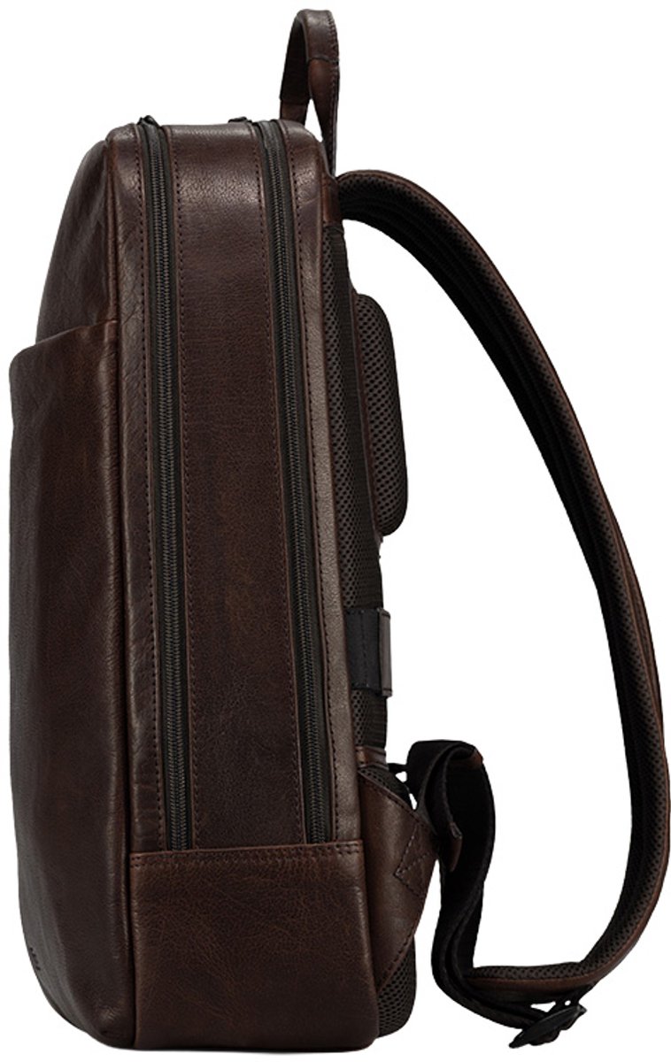 Jost Glasgow Laptoprugzak - Leer - 15 inch - 16L - Bruin