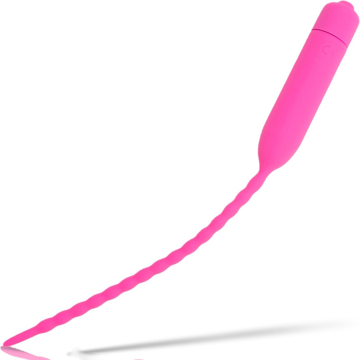 Flexibele Urethravibrator van Siliconen - 255mm Lengte & 6mm Diameter - Nauwkeurige Vibratie & Urethra Sounding - Waterdichte Harnbuissonde Batterijgevoed (1x AAA) Roze N16-66