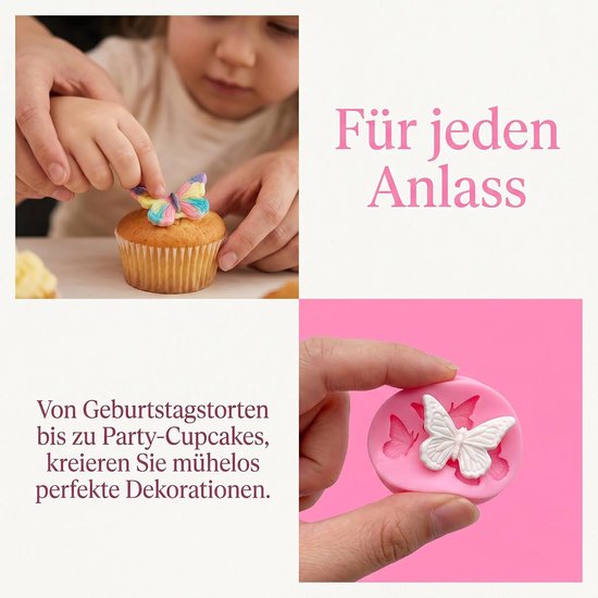 2 stuks siliconen vormen vlinder, strikvormen, gietvormen, siliconen gietvormen voor kaarsen, gips, hars, zeep, 3D-knutselvormen voor decoratie, hangers, creatieve projecten — afbeelding 3