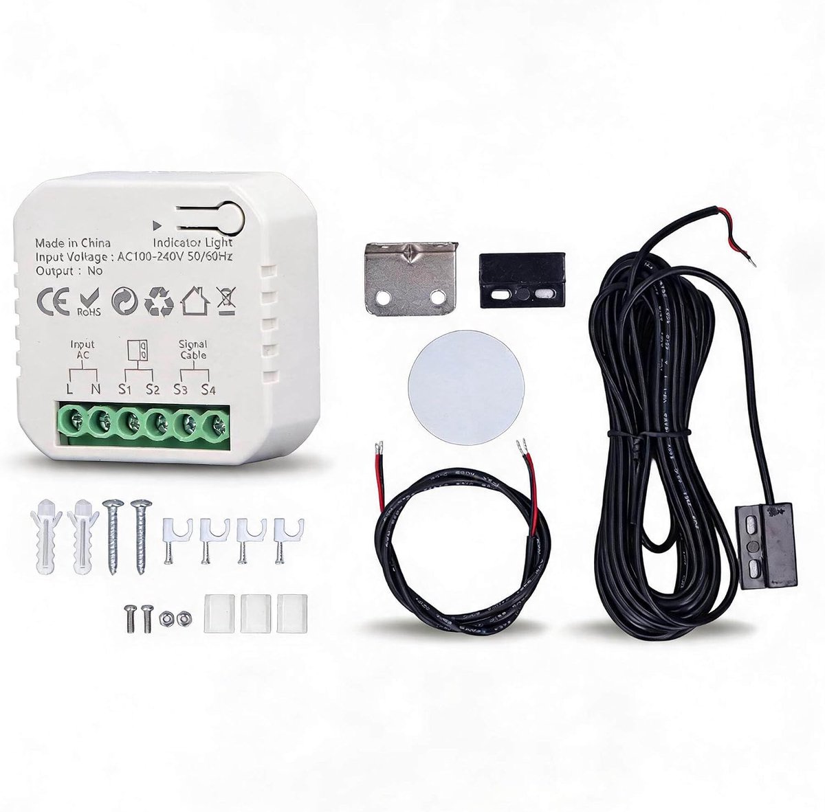 Garage Door Opener Kit, Tuya Zigbee App WiFi Smart Garage Door en Gate Opener, Spraakbesturing op Afstandscontroller SPREATION SLIDING