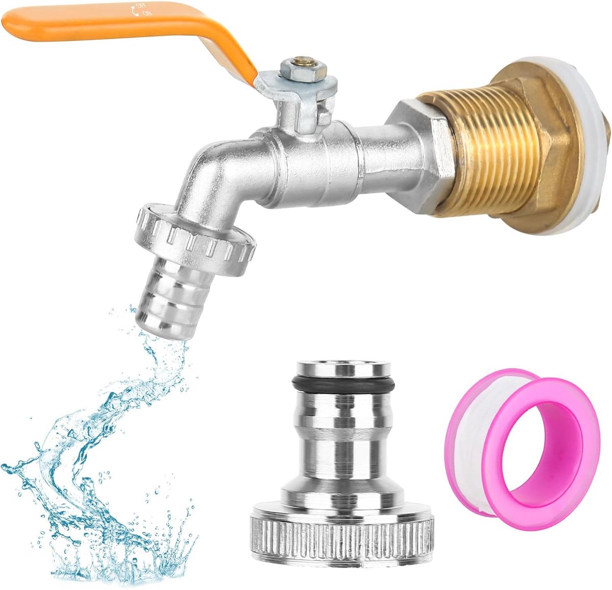 Waterafvoer 3/4" adapter - messing - vorst- en roestbestendig - efficiënt waterbeheer - ShopVlot
