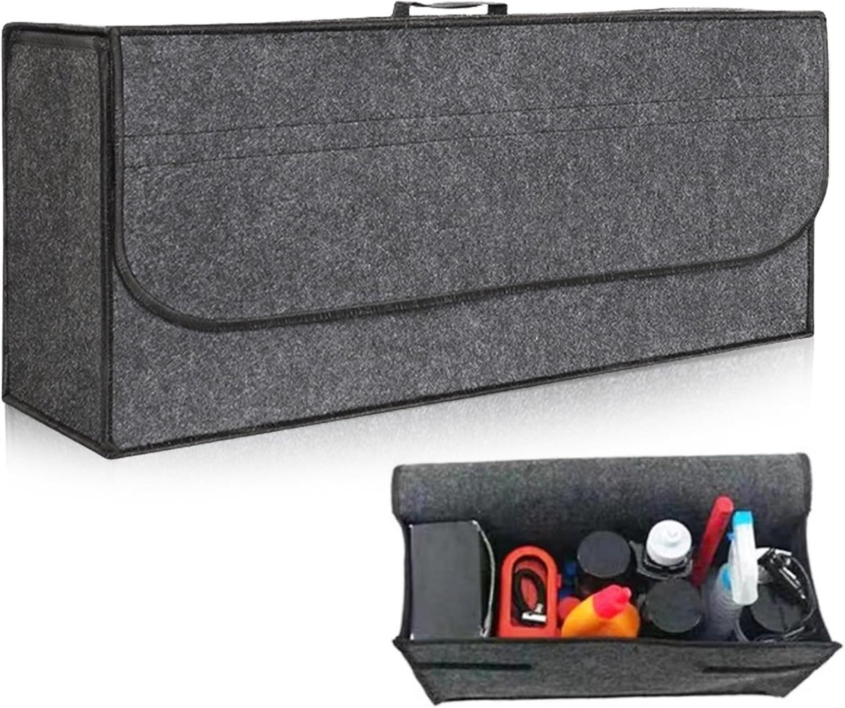 BAIFULAI Boot Organiser Foldable Non-Slip Car Organiser Tool Bag Size XXL Bag Felt Trunk Grey 60 x 25 x 17 cm - ShopVlot