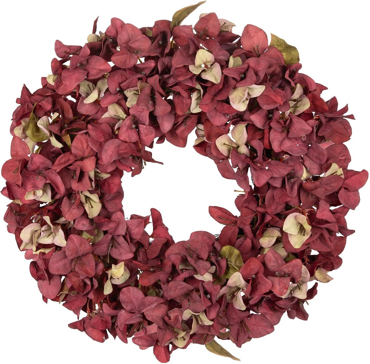 Kunstmatige bougainvillea herfstkrans, Ø 45 cm, kunstdeurkrans - ShopVlot
