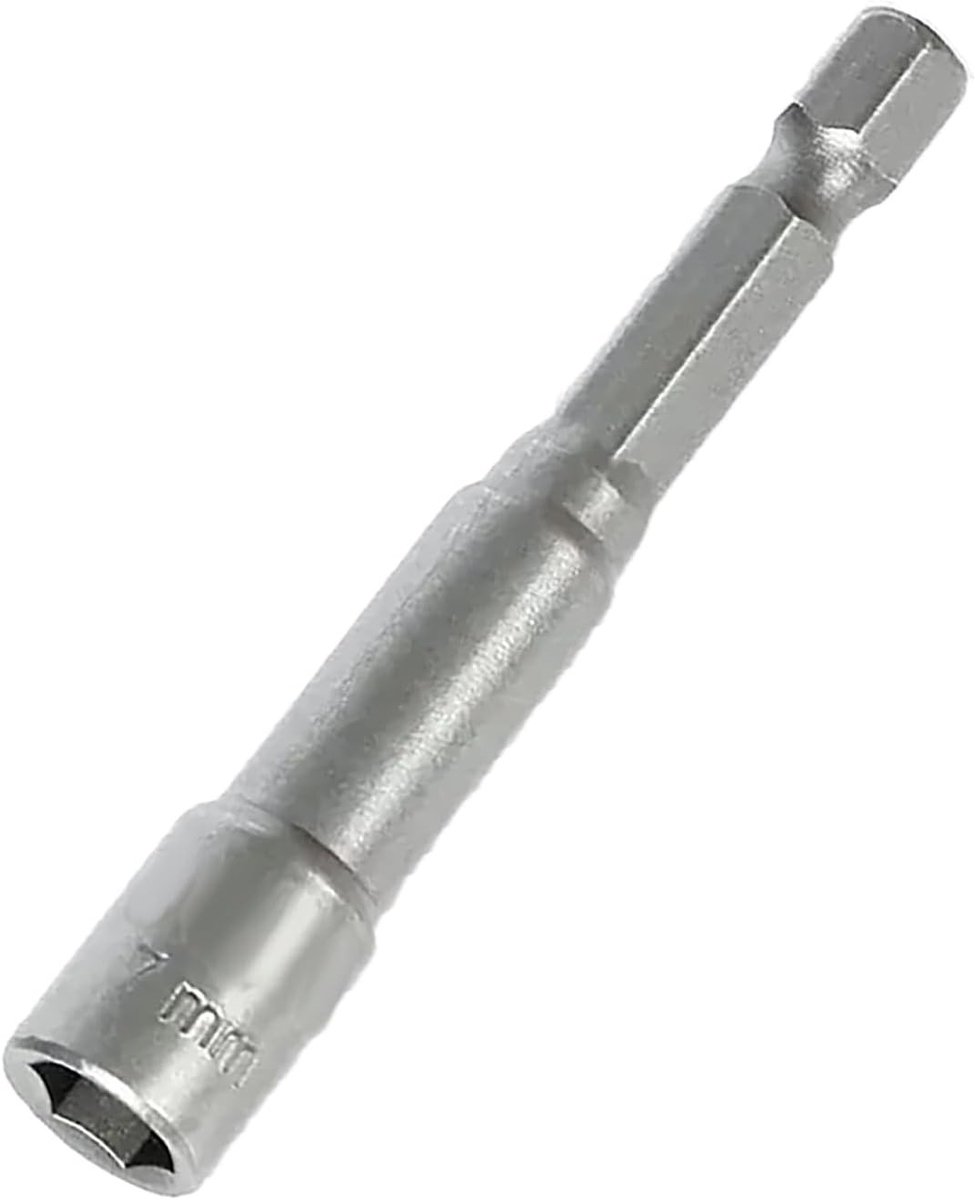 7mm Moer Driver Socket met Magnetische Moer Setter - 1/4" Hex Shank - Impact Socket Adapter
