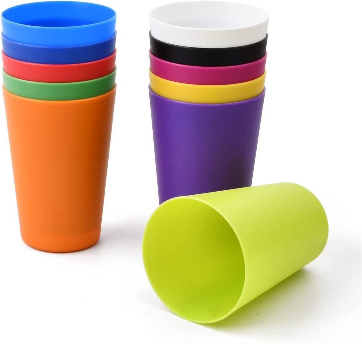 Plastic bekers 260 ml - kleurrijk - onbreekbaar - ideaal voor feestjes - ShopVlot