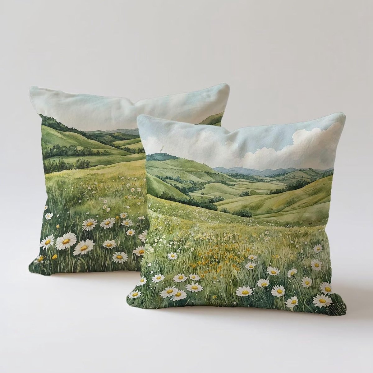 Kussenslopen 40 x 40, set van 2, tuinkussens, waterdicht, fluweel, decoratieve kussens, mosterdkussenslopen met onzichtbare rits, voor buiten, terras, zomer, tuinbank, decoratie K