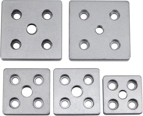 (2 Stuks) 8080 Serie M12 Aluminium Vierkante Basisplaten Joining Plate Connector Voor Europese Standaard Aluminium Profiel — afbeelding 2