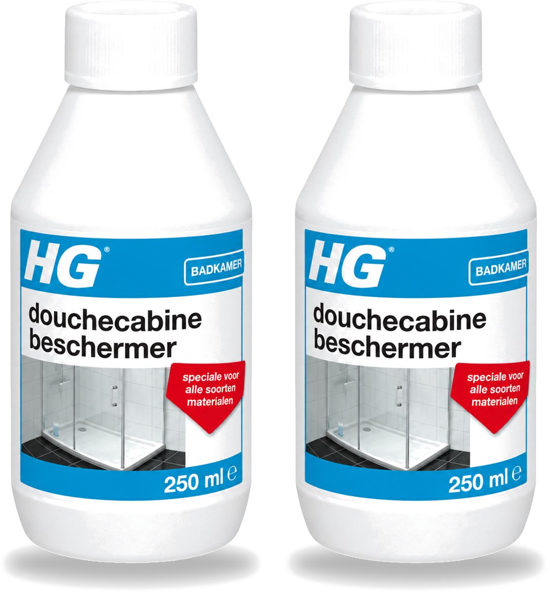 2 x HG - Badkamer - Douchecabine Beschermer - Voor Elk Materiaal - 250 ml - Voordeelverpakking - 2 stuks