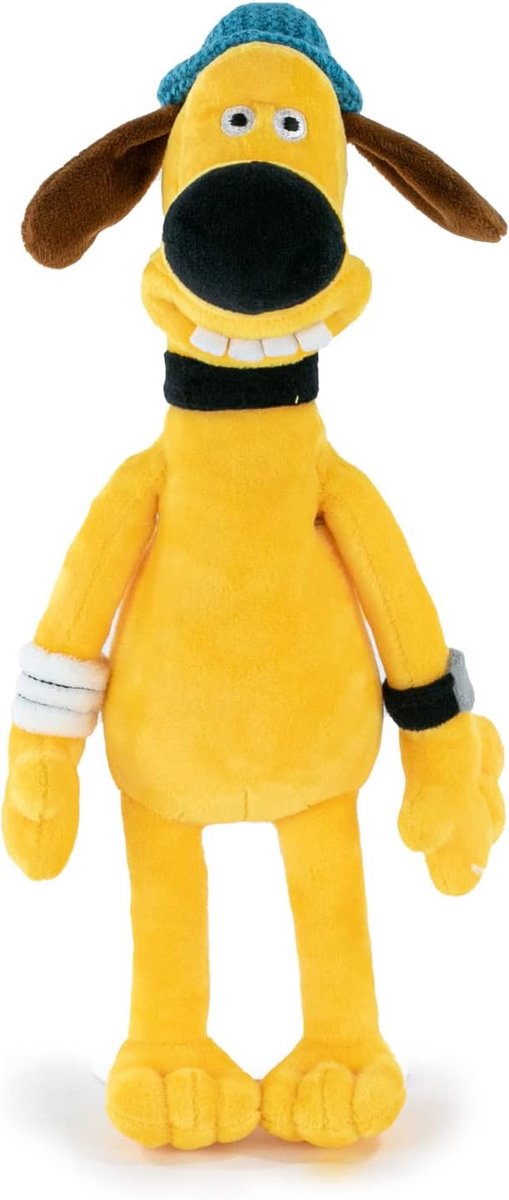 Pluchen knuffel van de figuren van Shaun het schaap, Shaun, Bitzer, Timmy, 34 cm, Superzachte Kwaliteit (Bitzer)