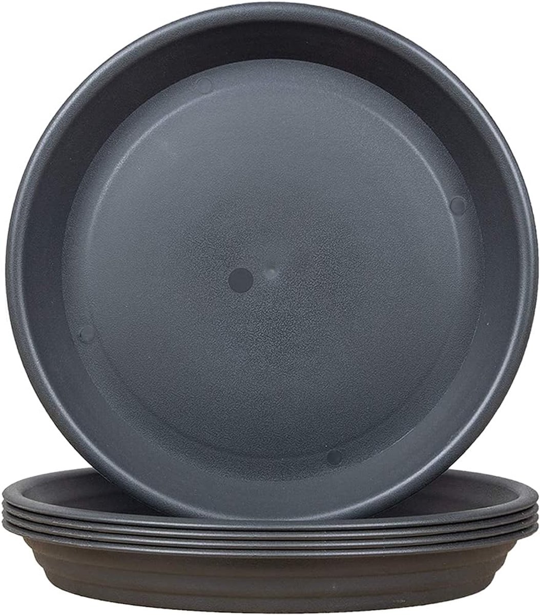 Schotels plastic plantenpot schotels bloempot druppelbakken voor binnen- en buitenplanten - grijs, 25 cm