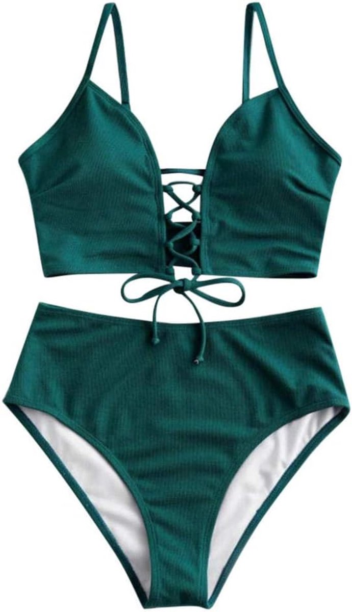 Sexy dames erotische lingerie Sexy tweedelig badpak met hoge taille voor dames