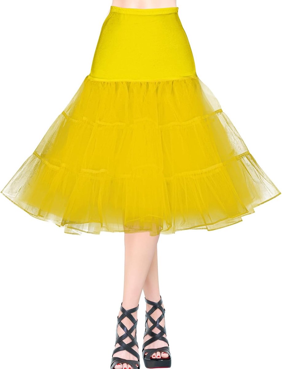 Petticoat, voor dames, vintage, retro, petticoat, 50 stuks, verschillende maten, onderrok met kant voor eindexamenbaljurk, bruidsjurk 1950, rockabilly