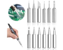 Punten, soldeerboutset, 12 stuks, loodvrije soldeerpunt, loodvrije soldeerpunt, compatibel met Hakko, Yihua, Atten & meer, voor soldeerstation, lassen, solderen enz