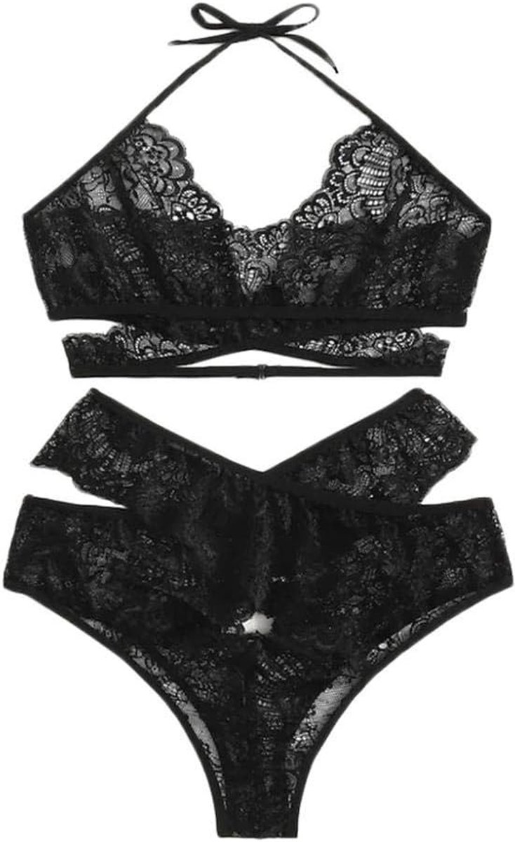 Sexy Ondergoed Dames Lingerie Kant Transparante Holle Beha 3XL-8XL