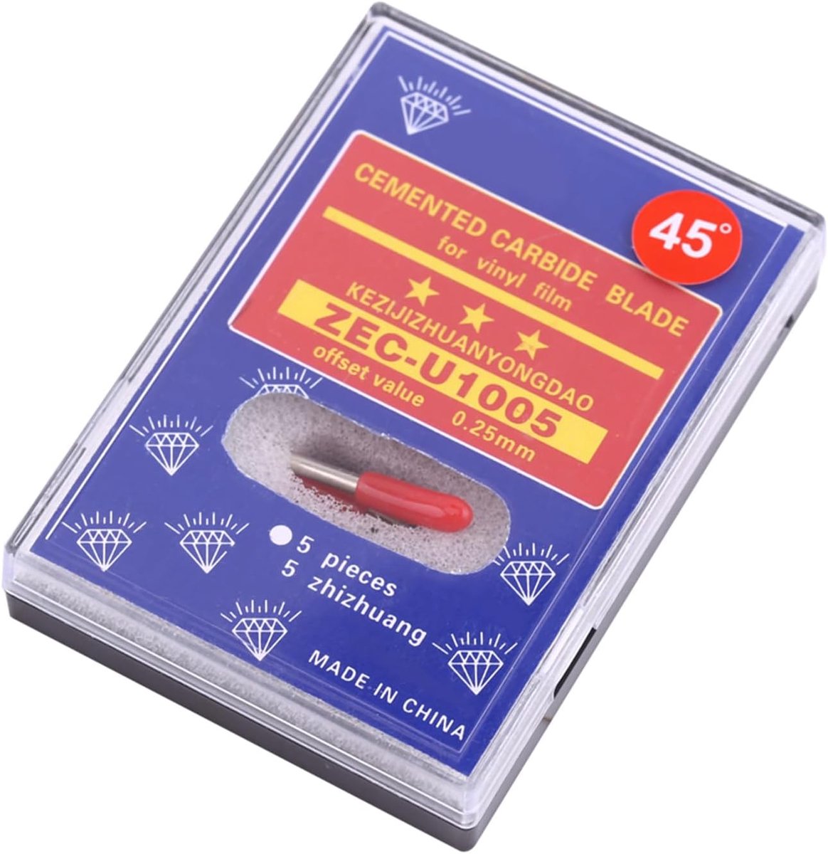 Plotterbladen 10 stuks - 30/45/60 graden - vervangende snijbladen - veilig verpakt en scherp - ShopVlot