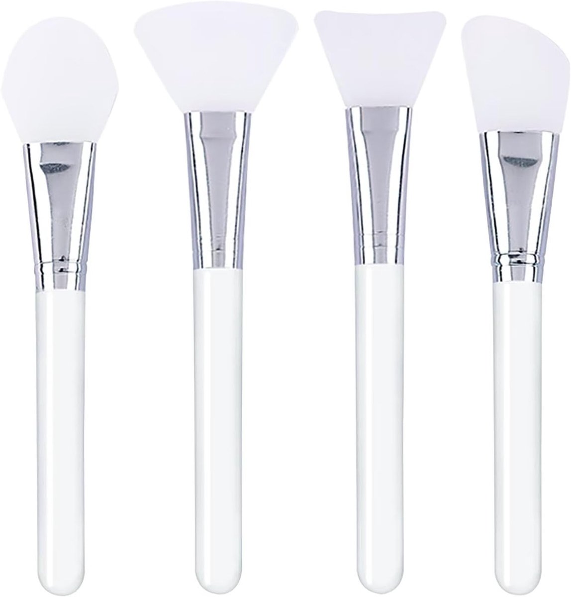 SnelShoppen - 4-delige Siliconen Masker Kwasten Set, Gezichtsmasker Applicator, Make-up Beauty Tool voor DIY Gezichts-, Oog- en Reinigingsmaskers, Zac