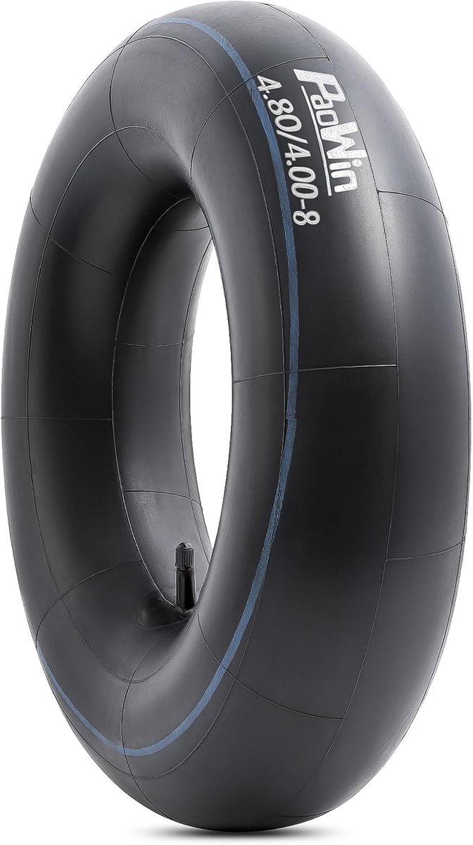SnelShoppen - Wheelbarrow Wheel Hose 4.80-4.00-8 Versterkt Vervangingsslang Geschikt voor Tuinwielen, Tuinkarren, Trailers en Maaiers met Rechtstreeks