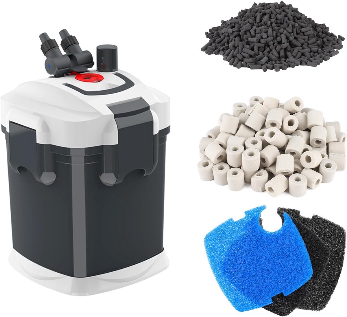 SnelShoppen - Fishkeeper Externe Aquariumfilter 18W voor Aquariums tot 250L - 850L/H Doorstroomcapaciteit - Ideaal voor Zoet- en Zoutwater