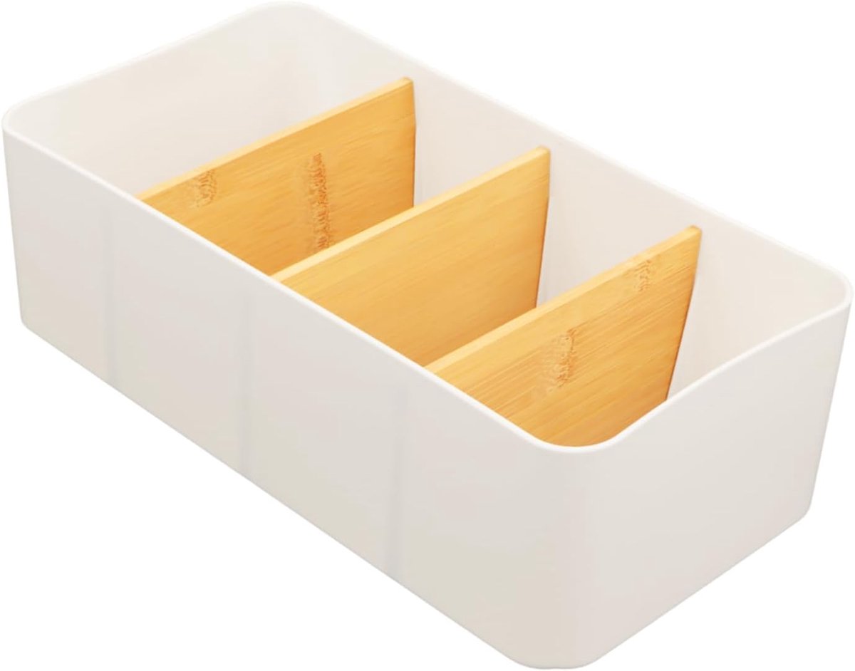 Desk Organiser 4 Compartimenten - Bamboe - Multifunctionele Pennenhouder - Perfect voor kantoor en thuis - ShopVlot
